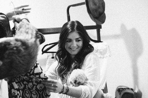 Behind-the-scenes at Lucy Hale's American Rag "ALL
ACCESS" campaign. (Photo: Business Wire)