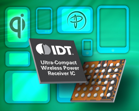 IDT Introduces Ultra-compact Wireless Power Receivers Offering 70% Board Area Savings (Graphic: Business Wire)