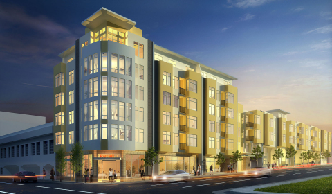 Rendering of KB Home's proposed 81-unit mid-rise at 2655 Bush Street in San Francisco. (Graphic: Business Wire)