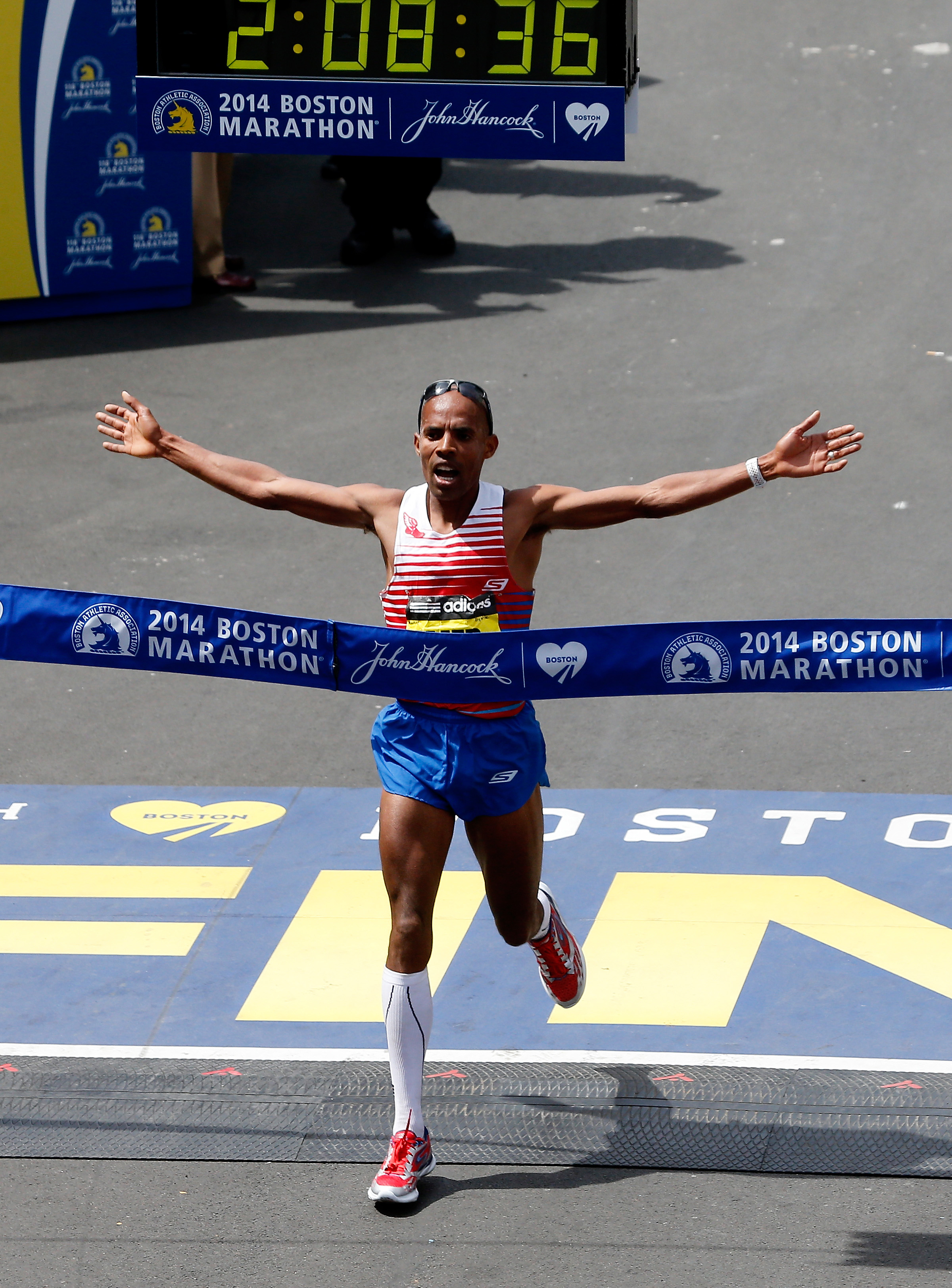 Meb Wins 2014 Boston Marathon Wearing 