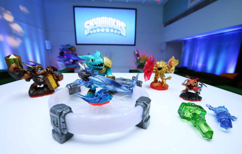 Activision Publishing, Inc. reveals Skylanders Trap Team, the latest innovation to the popular Skylanders franchise, at a special event, Tuesday, April 23, in New York. Skylanders Trap Team launches on Oct. 5, 2014 in North America and reverses the magic of bringing toys-to-life with a ground-breaking innovation that allow kids to interact with their Skylanders toys in the digital world. (Photo by John Minchillo/Invision for Activision/AP Images)