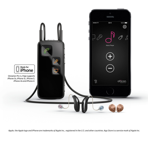 Oticon Streamer Pro will enable people who use Oticon wireless hearing instruments to connect to iPhone(R) via the Oticon ConnectLine App, instantly benefitting more than 2 million current hearing aid users. (Photo: Business Wire)