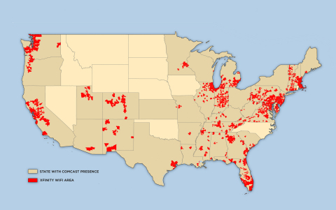 Comcast to Reach Eight Million Xfinity WiFi Hotspots in 2014 (Graphic: Business Wire)