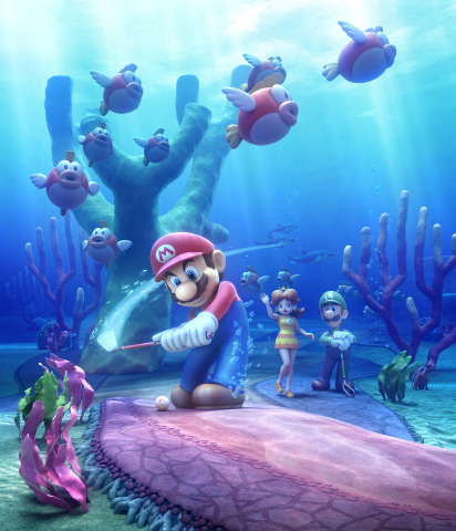 Mario Golf: World Tour launches for the Nintendo 3DS family of systems on May 2 and lets players enjoy golf with a Mario twist. Players can aim their shots to avoid giant Piranha Plants or tee off next to Yoshi eggs in courses inspired by the Mushroom Kingdom. They can even play on courses that are underwater! (Photo: Business Wire)
