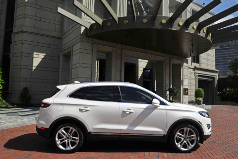 The all-new 2015 Lincoln MKC small premium utility seen Thursday, May 1, at the Mandarin Oriental Atlanta. The program was part of Lincoln's five-city "Engage Your Senses" tour. Photo credit: Getty Images for Lincoln Motor Company