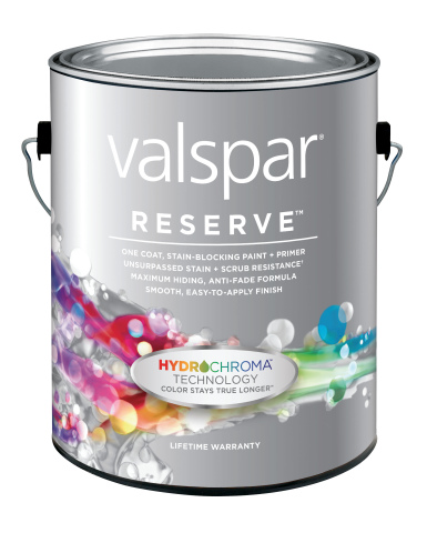 Valspar Reserve Interior Paint + Primer with HydroChroma Technology (Photo: Business Wire)