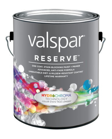 Valspar Reserve Exterior Paint + Primer with HydroChroma Technology (Photo: Business Wire)