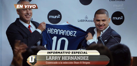 "Larry Hernandez: El Futbolista" takes Hernandez from the stage to soccer field as MVP; mun2.tv original created for season three premiere of "Larrymania" Sundays at 9pm EST/ 8 CST. (Photo: Business Wire)
