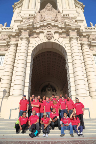 AHF advocates gathered at Pasadena City Hall on Monday, May 5 to call for the replacement of Pasadena Public Health Department Director Dr. Eric Walsh due to Walsh's ongoing demonization of targeted communities, including homosexuals, Muslims, and single mothers. (Photo: Business Wire)