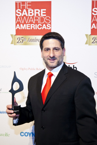 On May 6 in New York City, Taylor CEO Tony Signore received a special SABRE Award for Outstanding Individual Achievement. The award was presented by the Holmes Group, one of the public relations industry's most respected media organizations. (Photo credit: Andrew Kist)