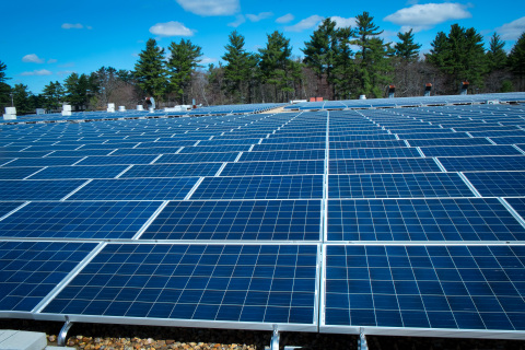 FUJIFILM Recording Media U.S.A., Inc. in Bedford, Massachusetts has constructed a solar energy installation through efforts by local clean-energy integrators Columbia Construction Company (North Reading, Mass.) and Absolute Green Energy Corporation (Worcester, Mass.) (Photo: Business Wire)