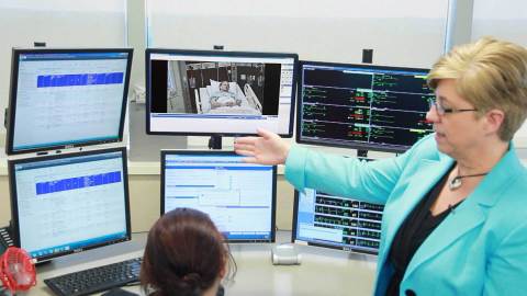 According to Wendy Deibert (pictured here), vice president of Telehealth Services at Mercy, the health system expects to expand the use of Vidyo to even more beds and applications. "With Vidyo we are able to do many things a bedside physician can do, except physically touch a patient. We can see the entire room, from the drips to the ventilator panel, to how the patient looks. We can talk to the family, patient or nurses in the room." (Photo: Business Wire)