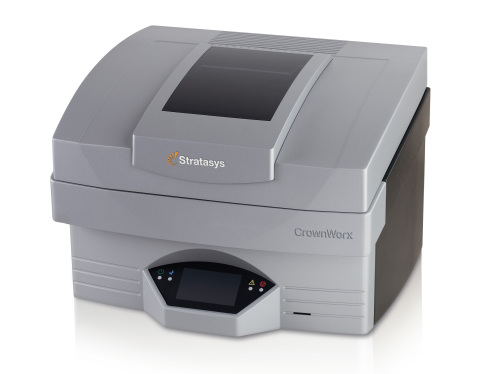 The Stratasys CrownWorx dental 3D printer produces wax-ups for crowns and bridges. (Photo: Stratasys)