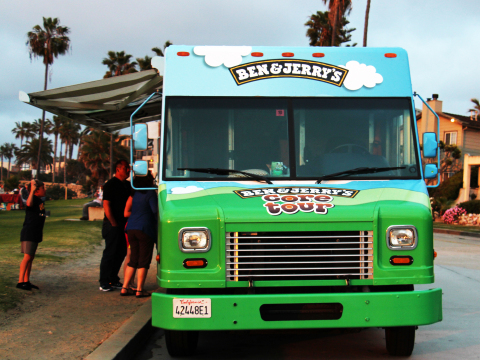 Ben & Jerry's scoop truck touring LA (Photo: Business Wire)