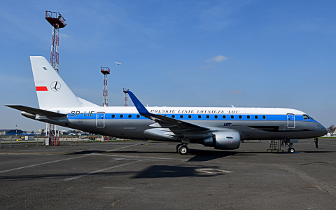 Coatings by PPG Industries’ (NYSE:PPG) aerospace business colorize the 85th anniversary livery of LOT Polish Airlines (Polskie Linie Lotnicze LOT) on this Embraer E175 aircraft painted by LOT Aircraft Maintenance Services (LOTAMS). DESOTHANE(R) HS/CA 8800 buffable topcoat in six colors and a DESOTHANE high-solids topcoat in semi-matte silver were applied over P99 wash primer and chromate-free PAC33CF primer. A clear DESOTHANE topcoat on top of the silver provides maximum gloss. PPG coatings will be used on four other LOT Polish Airlines Embraer aircraft to be repainted in the airline’s standard livery. (Photo by Pawel Mikolajczyk - Courtesy of LOTAMS)