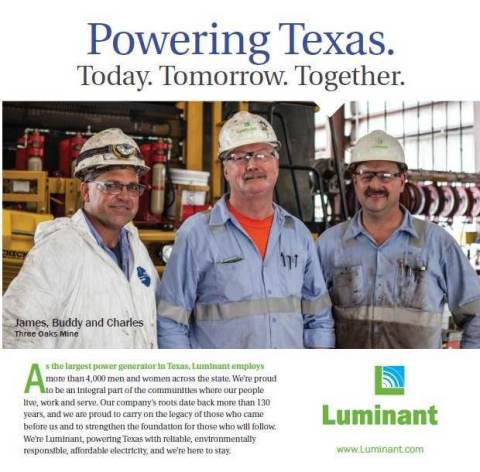 Three Oaks Mine's James Schwarz, Buddy Brogger and Charles Ehler will be featured in a newspaper ad in Rockdale, Texas. (Graphic: Business Wire)