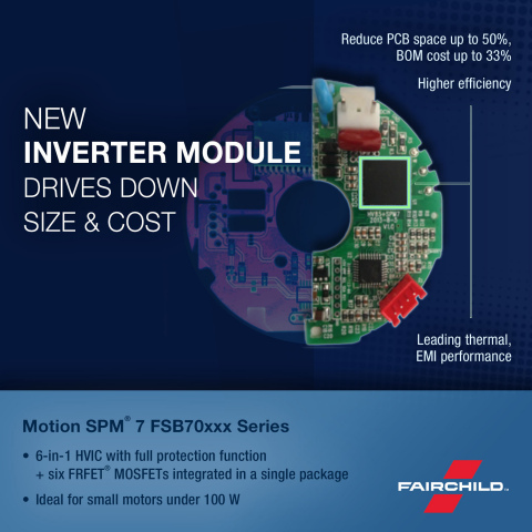 Fairchild’s new SPM® Smart Power modules deliver industry-leading efficiency. (Graphic: Business Wire)