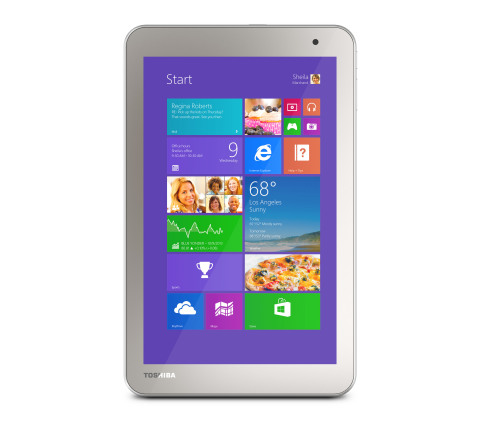 Toshiba's Encore 2 tablets are available in 8- and 10.1-inch diagonal screen sizes. Both are equipped with stunning visuals, superior sound and preloaded with apps like Xbox Music and Video, Kindle Reader, Skype and a one year subscription to Office 365. (Photo: Business Wire)