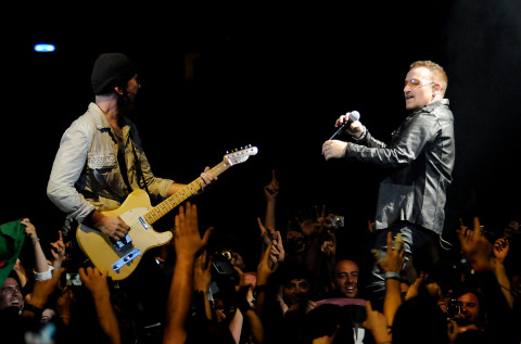 U2's The Edge and Bono have joined Fender Musical Instruments Corporation's board of directors. (Photo: Business Wire)