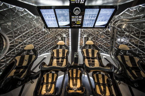 Interior of SpaceX's Dragon V2 spacecraft. (Photo: Business Wire)