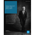 Founder and Chairman Charles R. Schwab Featured in Ad Touting RIAs and Schwab's Shared Values of Independence and Client-Centric Approach (Courtesy of Schwab)