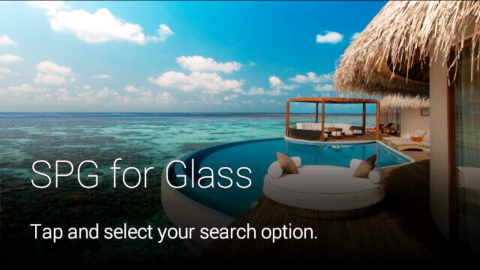 The SPG app for Google Glass is now available to Google Glass Explorers. (Graphic: Starwood Hotels and Resorts)