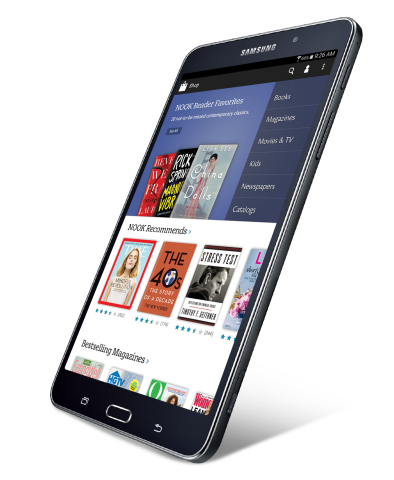 Samsung and Barnes & Noble Announce Partnership to Create Co-Branded Tablets; Samsung Galaxy Tab 4 NOOK. New Tablet combines leading Samsung tablet technology with Award-winning NOOK reading technology. (Photo: Business Wire)