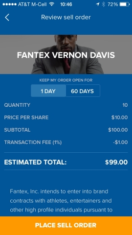 Fantex Brokerage Services, LLC announced today the launch of its free Fantex Mobile app available for free download through the iTunes and Google Play stores. (Photo: Business Wire)