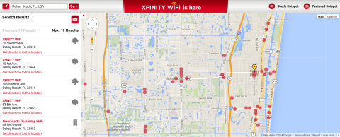 Comcast has deployed Xfinity WiFi hotspots in outdoor locations throughout Palm Beach County, in key areas that allow consumers to access and use the Internet whenever they need. (Photo: Business Wire)