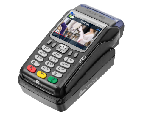 VeriFone's VX 675, which will be available to Saudi Arabia merchants through International Turnkey Systems Group (ITS), an integrated IT solutions and software services provider, is the world’s smallest, full-function, wireless handheld payment device. (Photo: Business Wire)
