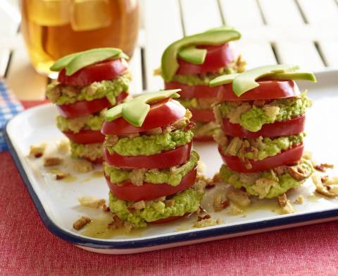 California Avocado and Tomato Salad with Crispy Crumbs and Bacon Vinaigrette created by Mary Sue Milliken and Susan Feniger for the California Avocado Commission (Photo: Business Wire)