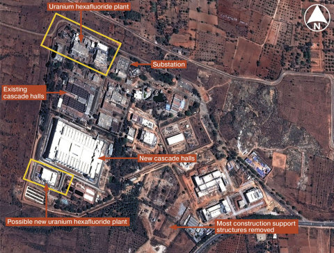 Satellite imagery of potential nuclear enrichment plant near Mysore, India (c) IHS Inc.