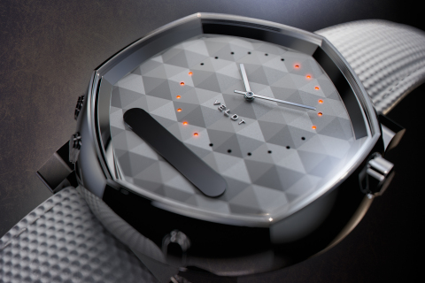 Intuitively displays information with the LED embedded watch face. Designed to create time away from your smartphone, "VELDT SERENDIPITY" smartwatch. (Photo: Business Wire)