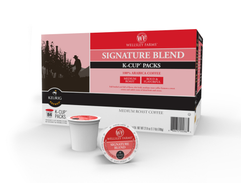 Full-bodied and full of flavor, BJ's Members can purchase a 84-ct box of Wellsley Farms Signature Blend K-Cup® packs for $29.99 in-store or online. (Photo: Business Wire)
