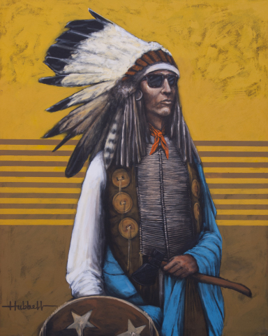 Bright Sunny Day by Patrick Dean Hubbell. Hubbell, along with Darlene Olivia McElroy will meet with visitors at La Posada de Santa Fe, a Luxury Collection Resort & Spa during the city's famous Indian and Spanish market festivals this summer.