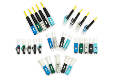 The new Easy Cleaver tool from 3M is included with select packages of 3M fiber connectors and splices.
These field-installable connectors help enable fast, on-site installation of 250 µm and 900 µm singlemode and multimode fiber utilizing a one-piece, pre-assembled design that eliminates field polishing and loose parts. Photo courtesy of 3M.

