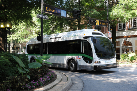 Zero-emissions Proterra EV buses have logged more than 400,000 miles in daily revenue service in cities across the U.S., reducing cities' overall carbon footprint and costs.
(Photo: Business Wire)