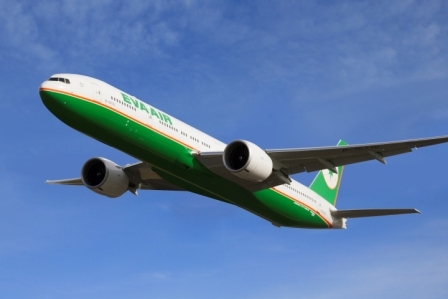 EVA Air is using its third of three brand-new Boeing 777-300ERs to increase San Francisco frequency to 14 flights a week and Los Angeles to 21. At the same time, it is continuing to introduce passengers in every class of service to inflight Wi-Fi and short-message roaming. (Photo: Business Wire)