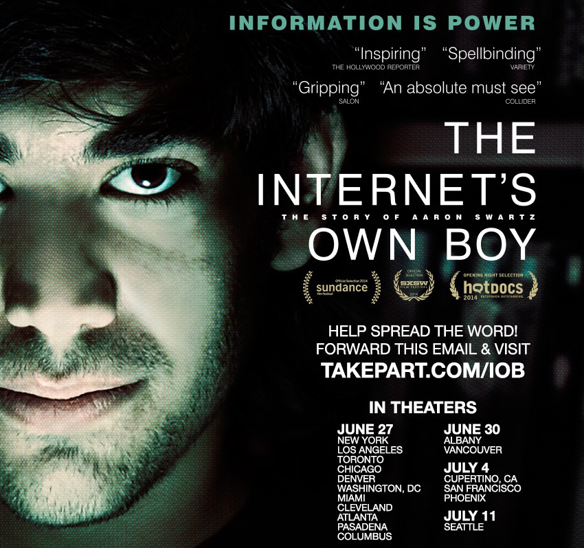 The Internet’s own boy (2014). Own boy