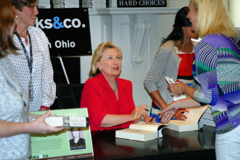 Books & Co., a Books-A-Million company, welcomed former U.S. Secretary of State Hillary Clinton to its store in Dayton, Ohio, to sign copies of her new book, 'Hard Choices.' (Photo: Business Wire)