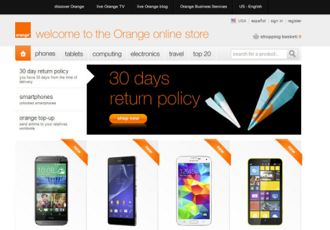 Orange Online Store (Graphic: Business Wire)