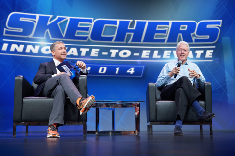 President Bill Clinton with SKECHERS President Michael Greenberg (Photo: Business Wire)