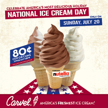 Carvel Celebrates 80th Anniversary Milestone in National Ice Cream Day Promotion (Graphic: Business Wire)