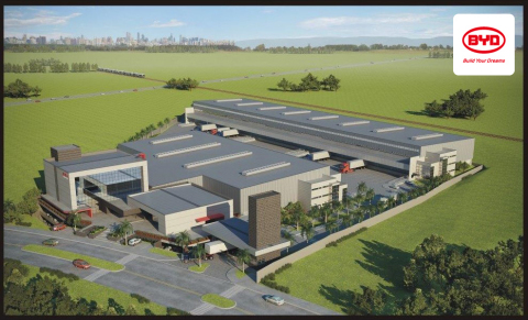 BYD's Electric Bus and Battery Assembly Plant in Sao Paulo Brazil near the City of Campinas opening in 2015 (Graphic: Business Wire)