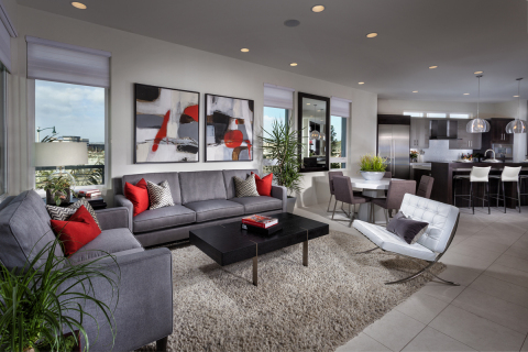 Great room living at KB Home's Asher at Playa Vista in Los Angeles. (Photo: Business Wire)