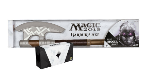 MAGIC 2015 PLANESWALKER Pack Featuring Garruk’s Axe by NERF Available at Booth #3329 at Comic-Con International in San Diego. Following the convention, a limited number will be available for purchase online at HasbroToyShop.com for an approximate retail price of $110.99. (Photo: Business Wire)
