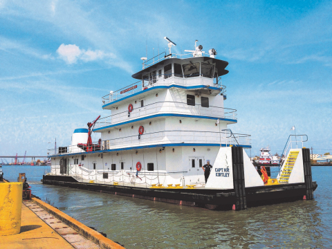 Southern Towing Company's towboat Capt. H.R. Kirtley, powered by twin MTU 12V 4000 M53 engines, rated to produce 1,851 bhp at 1,800 rpm. (Photo: Business Wire)