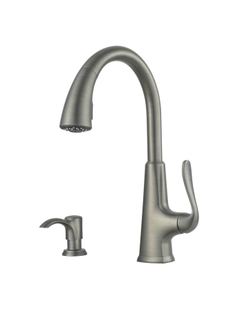 Pfister’s Pasadena Slate finish faucet, model F-529-PDSL, is available exclusively at Home Depot stores and HomeDepot.com. (Photo: GE)