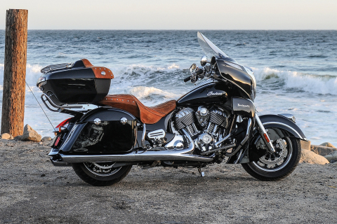 The 2015 Indian Roadmaster - the epitome of luxury motorcycle touring. Starting at $26,999. Shown in Thunder Black. (Photo: Indian Motorcycle)