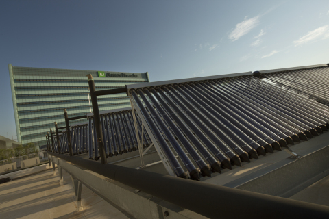 Solar panels on TD Ameritrade's LEED Platinum certified headquarters. Photo courtesy of Bob Ervin Photography.